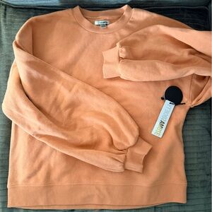 Amuse Society Peach Crew Sweatshirt nwt delicious
